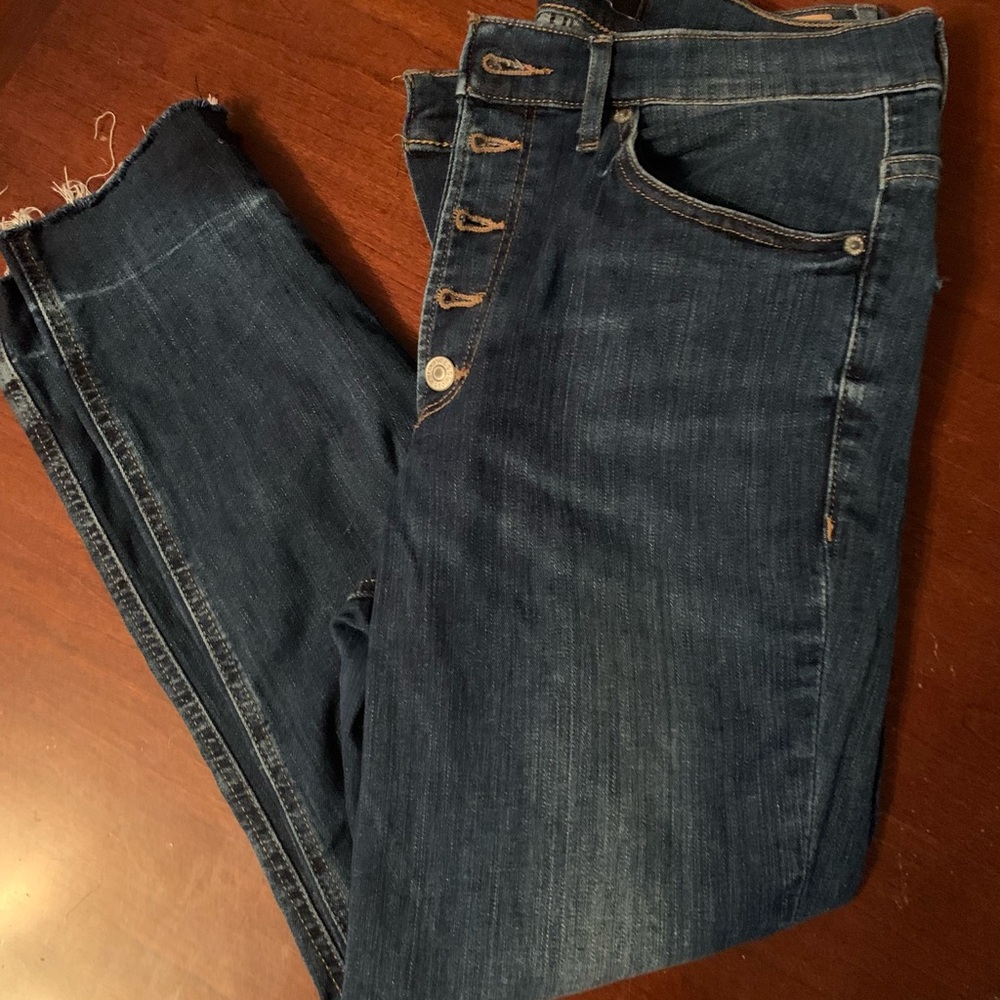 Express High Rise Dark Blue Jeans, size 10, regular length